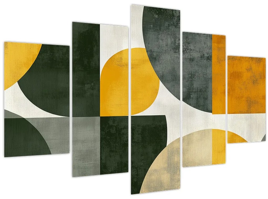 Tablou - Abstracție în culoare de măslin (150x105 cm)