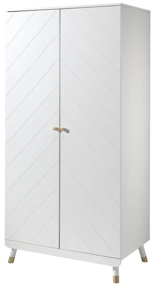 Dulap din lemn de pin pentru camera copiilor Vipack Billy, alb