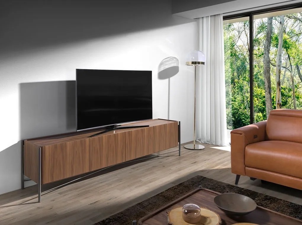 Comoda TV moderna design LUX Walnut and Black