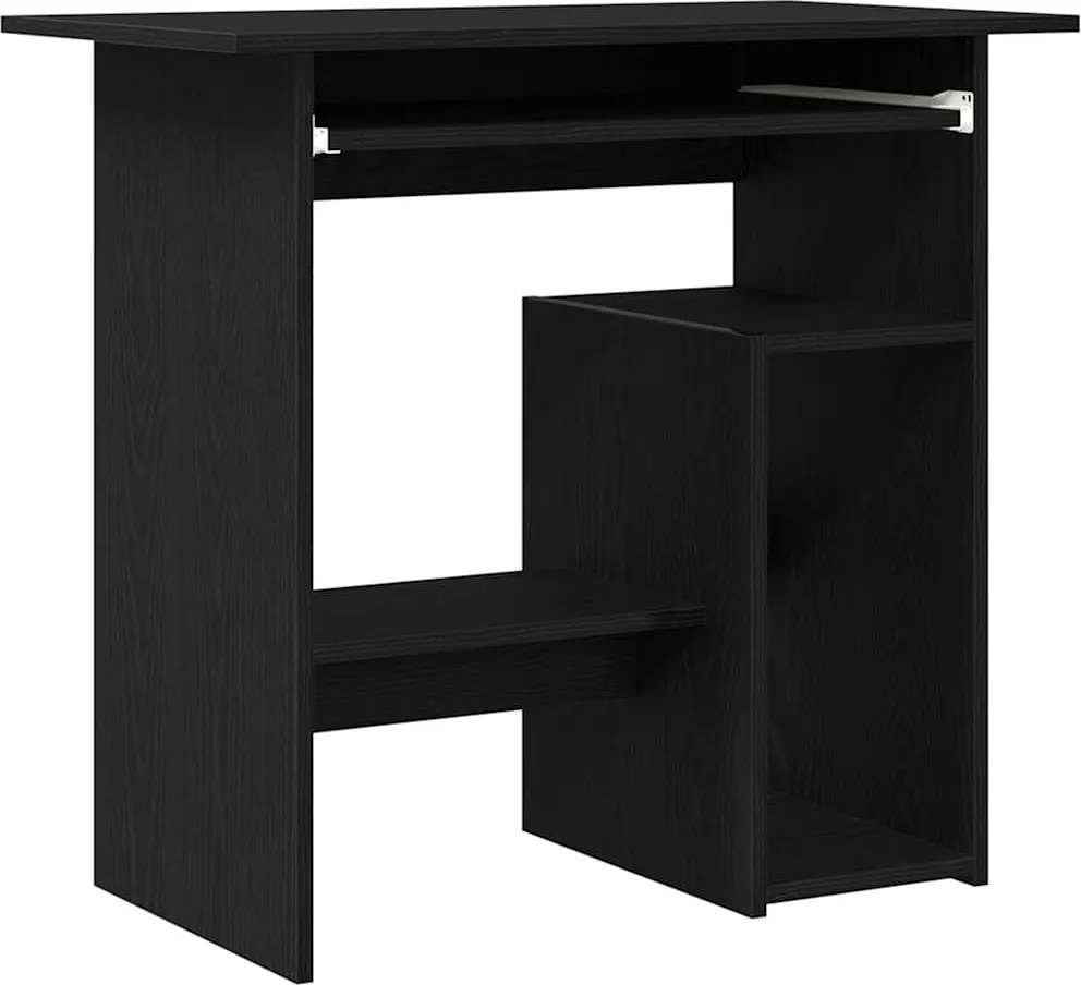 vidaXL Birou Stejar negru 80x45x74 cm Lemn prelucrat