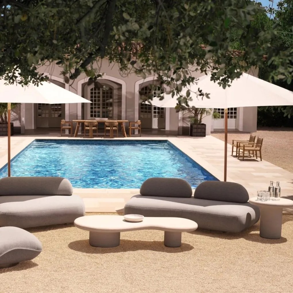 Masuta auxiliara design LUX pentru interior si exterior Vitalis crem