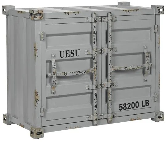 Consola de bar, din metal, gri, stil industrial, Cargo