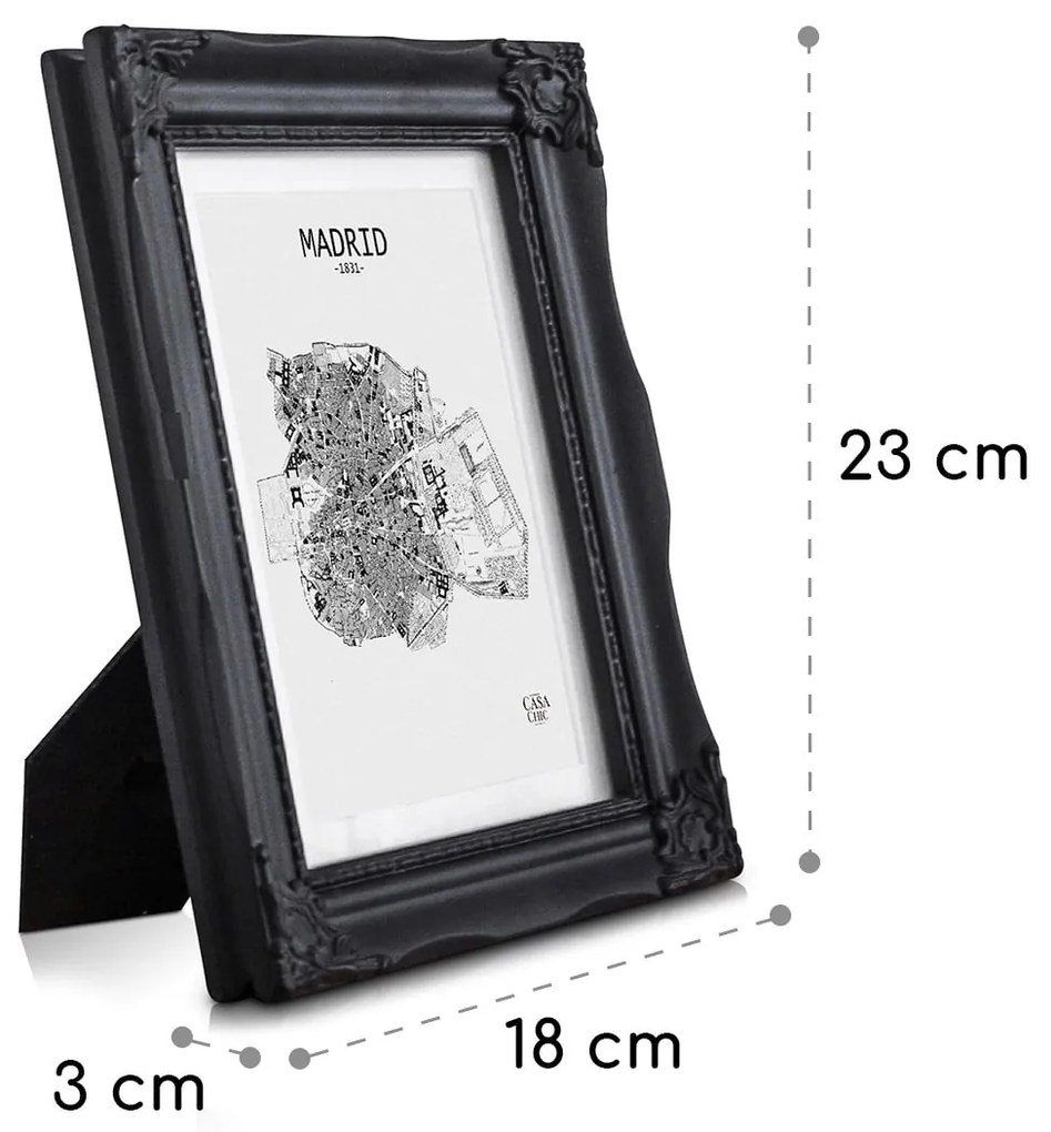 Regent, ramă pentru fotografii, dreptunghiulară, 17 × 12 cm fotografii, suport, sticlă, rococo