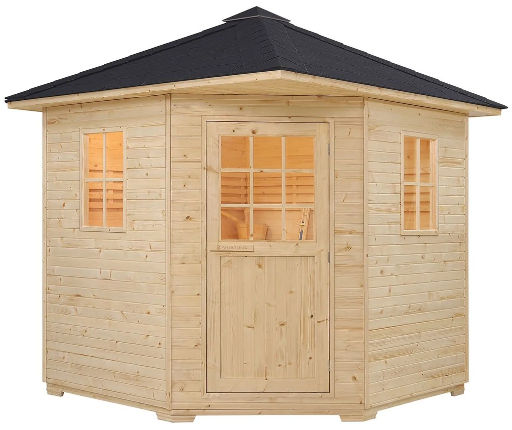 Vonkajšia sauna Eldur s 8 kW ohrievačom & príslušenstvom