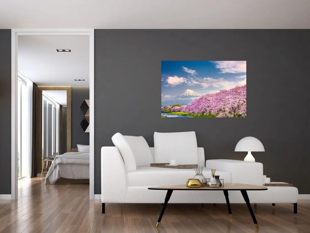 Tablou - Peisaj de primăvară japonez (90x60 cm)