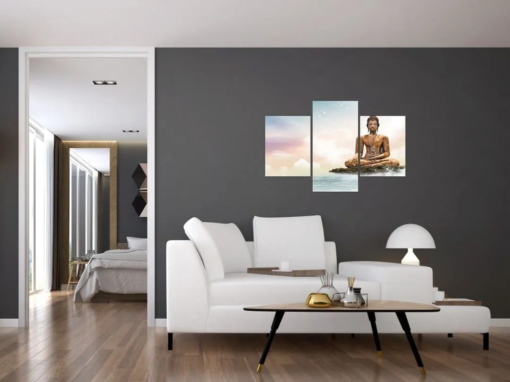 Tablou - Buddha care supraveghează pământul (90x60 cm)