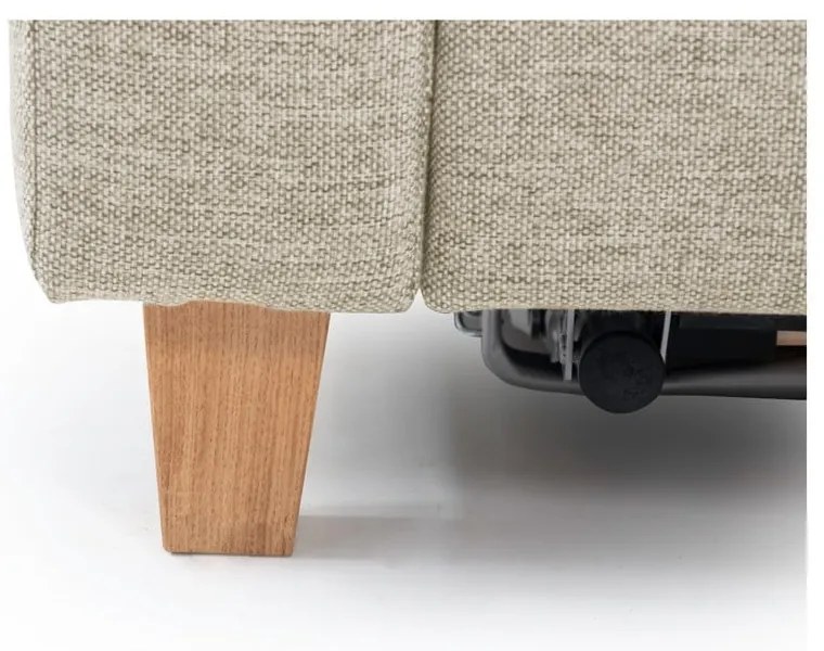 Canapea bej extensibilă 190 cm Sonia - Scandic