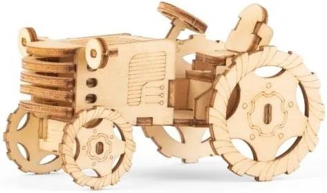 Puzzle din lemn 3D Kikkerland Tractor, tractor