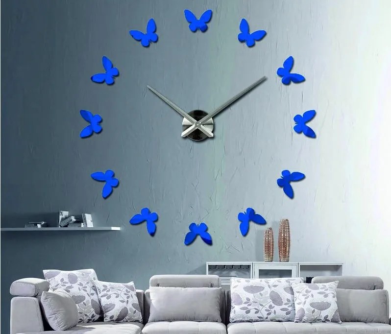 SENTOP | Ceas de perete modern cu fluturi - BUTREO