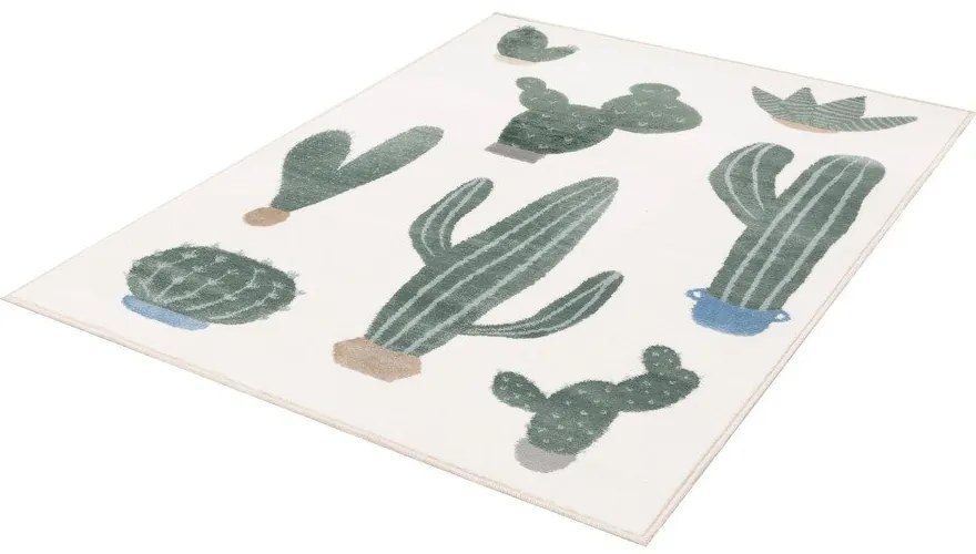 Covor pentru copii verde-fildeș 80x150 cm Cacto Malachite – FD