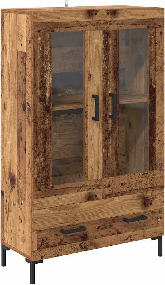 vidaXL Bufet cu sertar Lemn Vechi 69,5 x 31 x 115 cm Lemn compozit