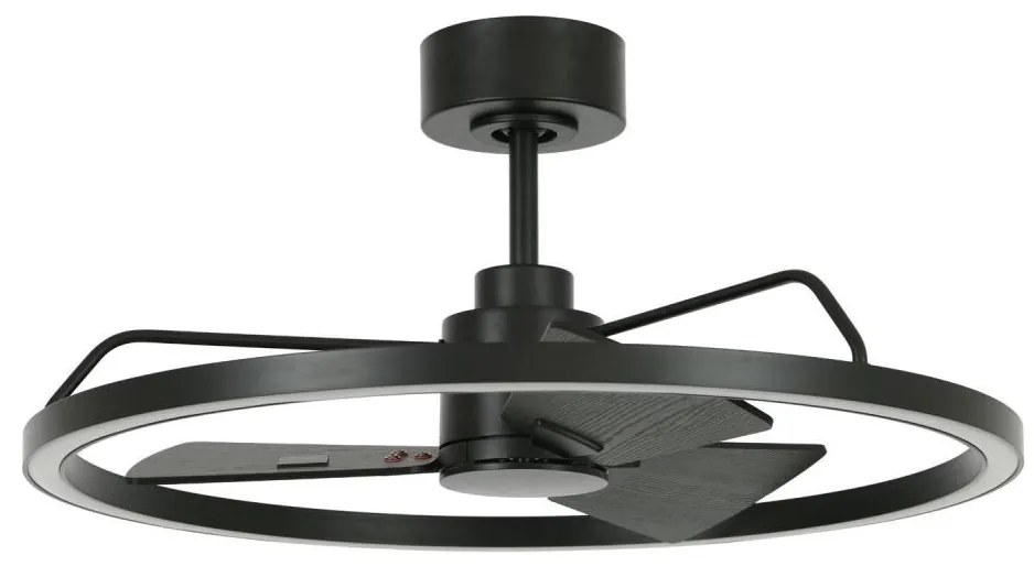 Ventilator LED dimabil Lucci Air 516124 CESSNA LED/36W/230V 3000/4000/5000K negru + telecomandă