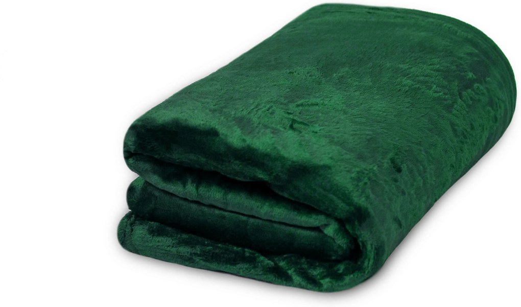 Pătură microflanel 200x220 cm verde închis