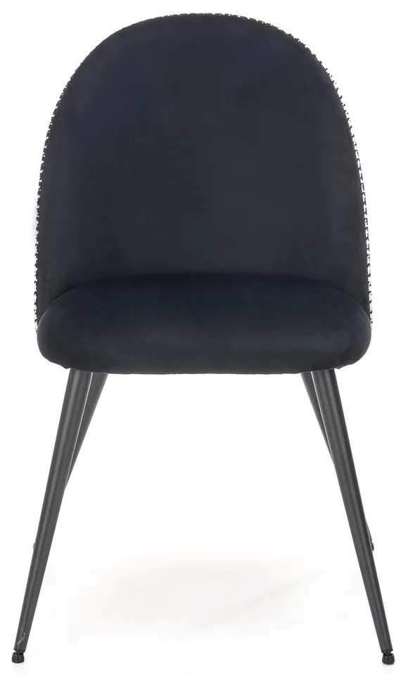 Scaun de bucaterie Demi, negru/alb