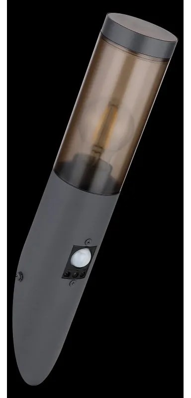 Aplica de perete pentru iluminat exterior cu senzor de miscare design modern IP44 Boston antracit