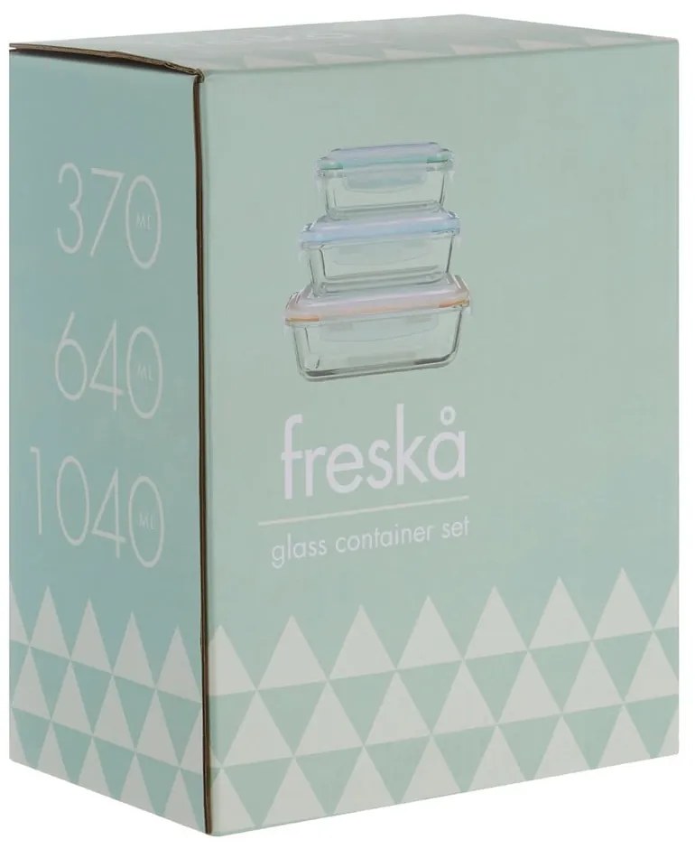 Recipiente de alimente 3 buc. din sticlă și silicon Freska – Premier Housewares