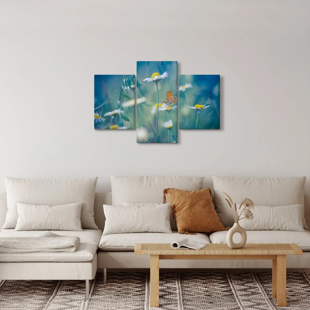Tablou - Fluture pe margaretă (90x60 cm)
