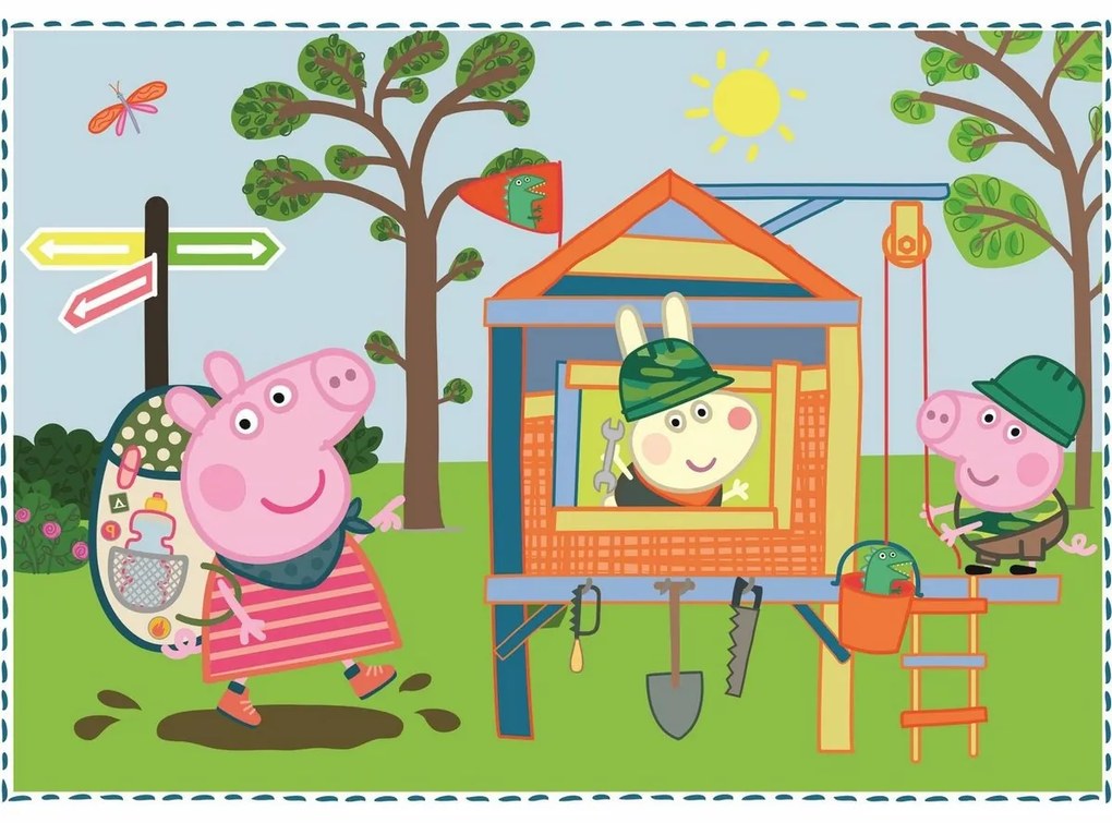 Trefl Puzzle Peppa Pig: Amintiri de vacanță, 4in1