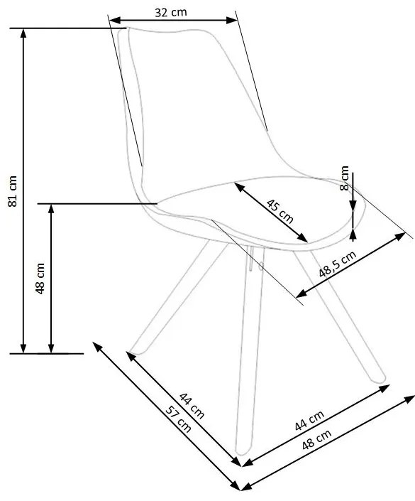 Scaun de bucaterie Amadora, gri/fag
