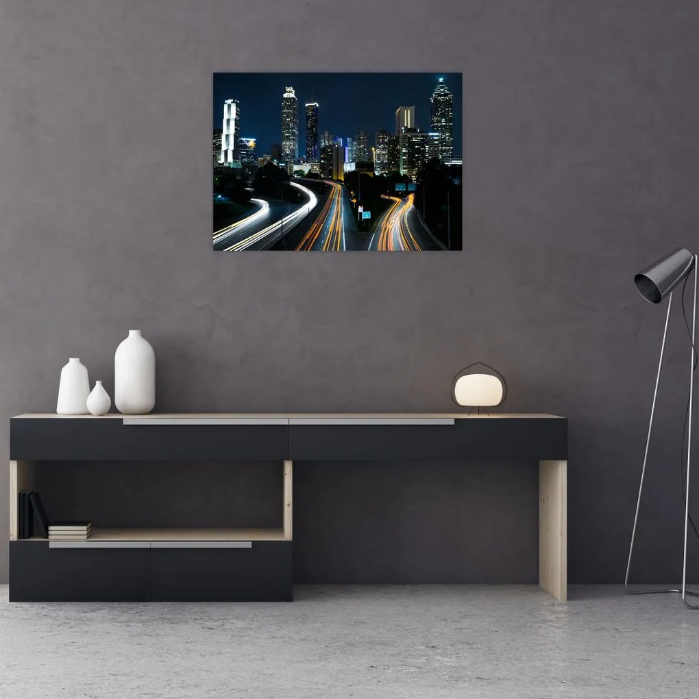 Tabloul metropolei nocturne (70x50 cm)