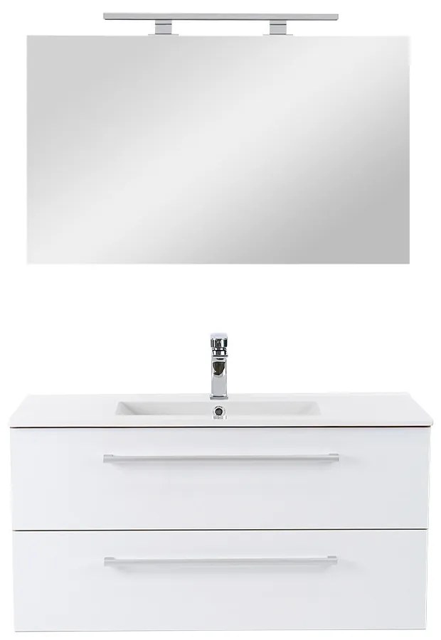 Mobilier complet de baie Vario Clam 100 stejar-alb