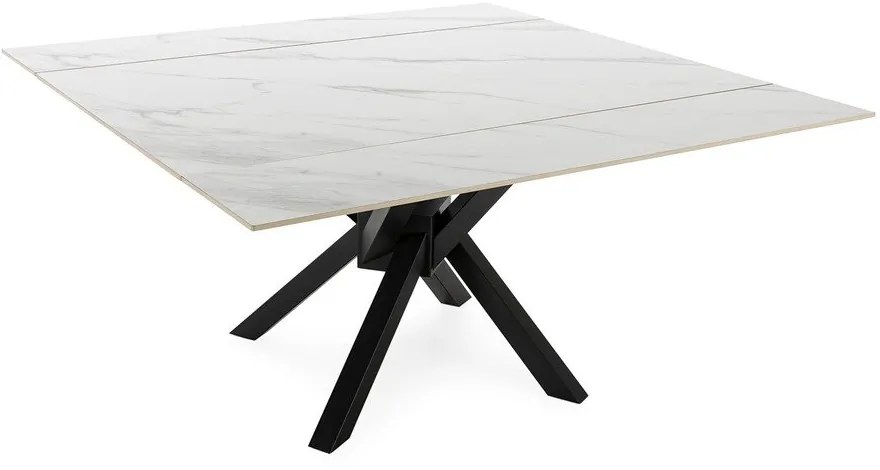 Masă de dining extensibilă cu blat din piatră cu blat suplimentar 90x150 cm Arlene – Marckeric