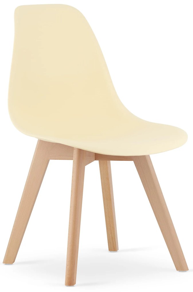 Scaun KITO crem cu picioare din fag