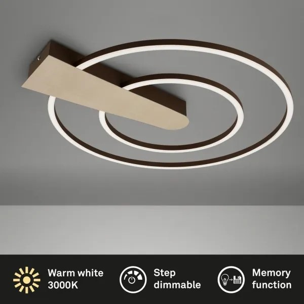 Plafonieră LED dimabilă Briloner 3543-017 NICO LED/25W/230V auriu