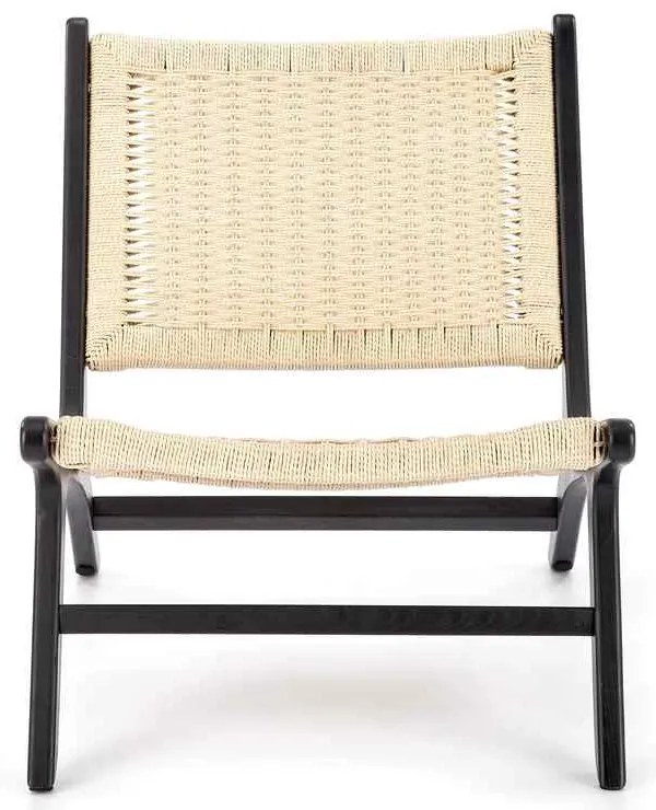 Scaun de gradina Foden, ratan / negru