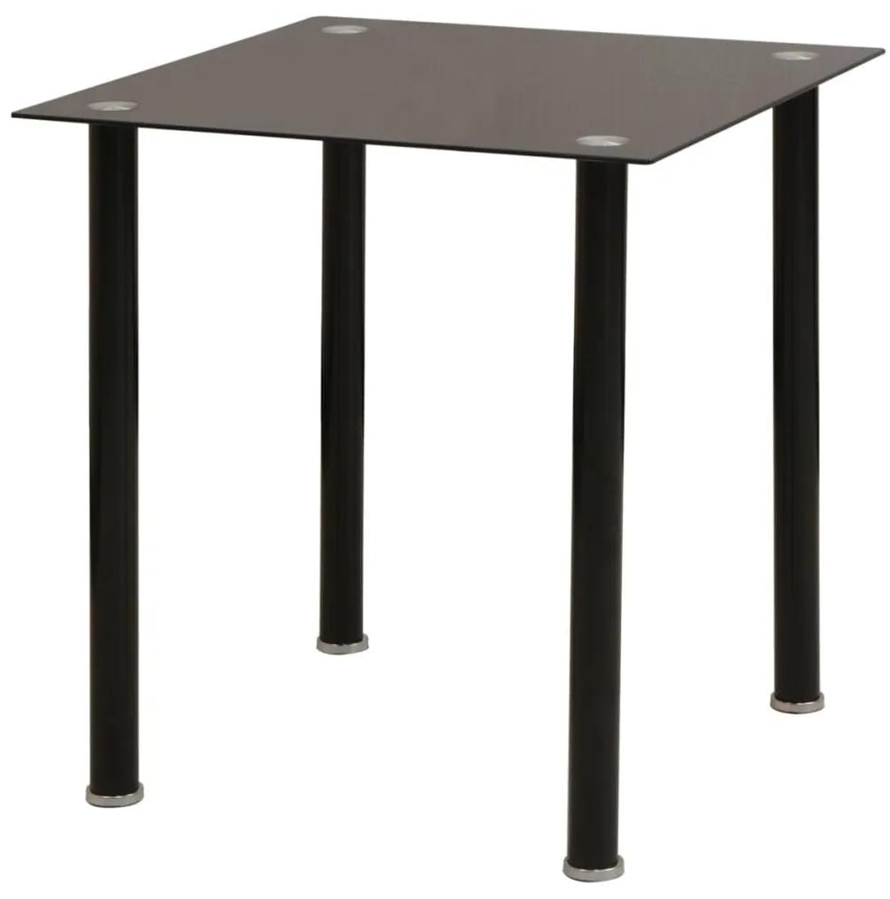 242932 vidaXL Set masă și scaune de bucătărie, negru, 3 piese