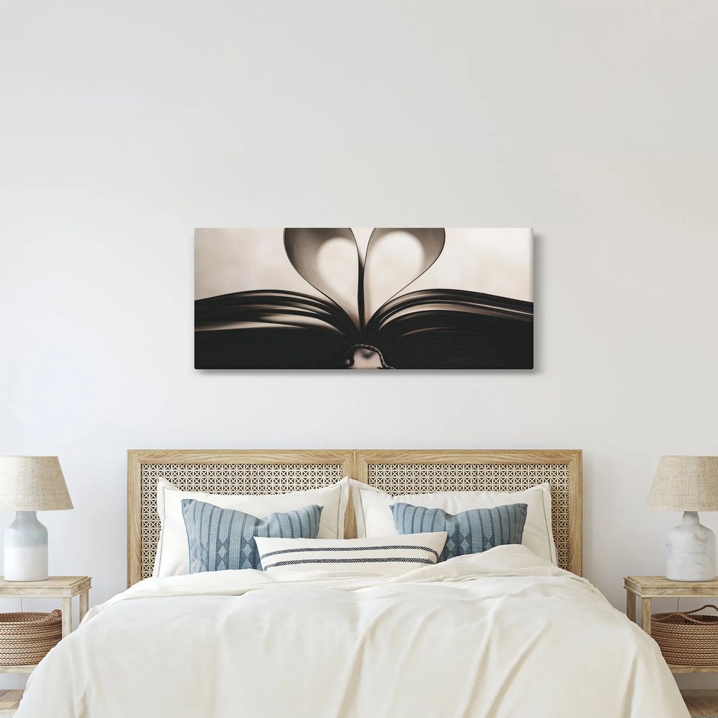 Tablou cu carte (120x50 cm)