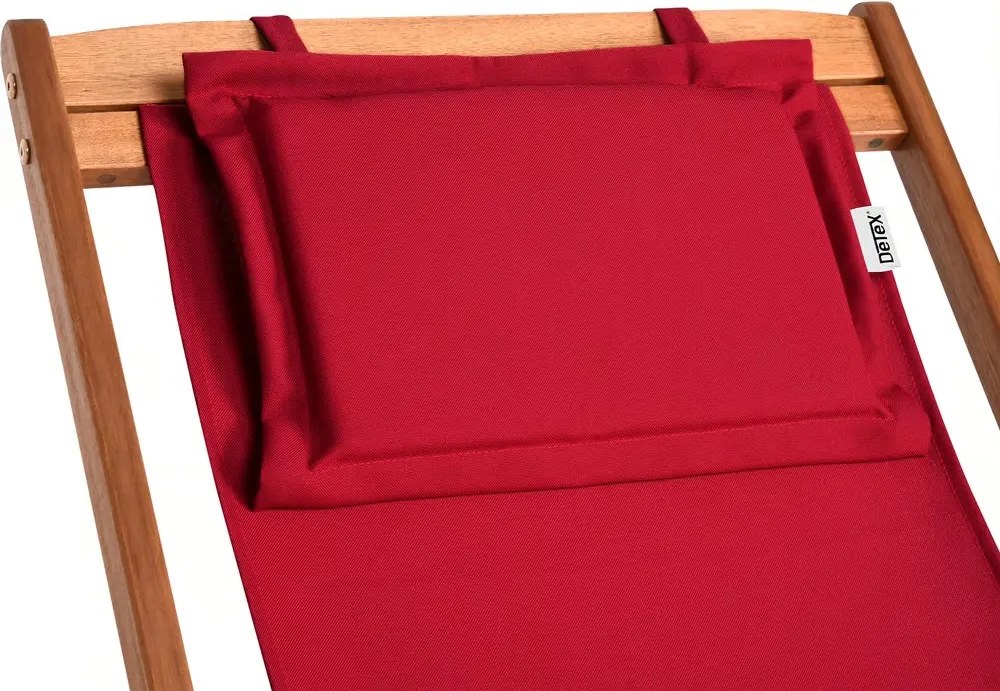 Șezlong de grădină SIENA, 94x60x94cm, roșu Casaria