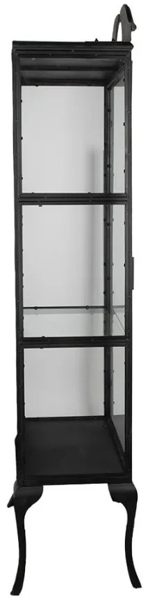 Vitrina neagra, din metal si sticla, Noirette