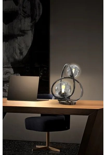 Lampă LED de masă NANCY Wofi 8014-205 2xG9/3,5W/230V negru/crom