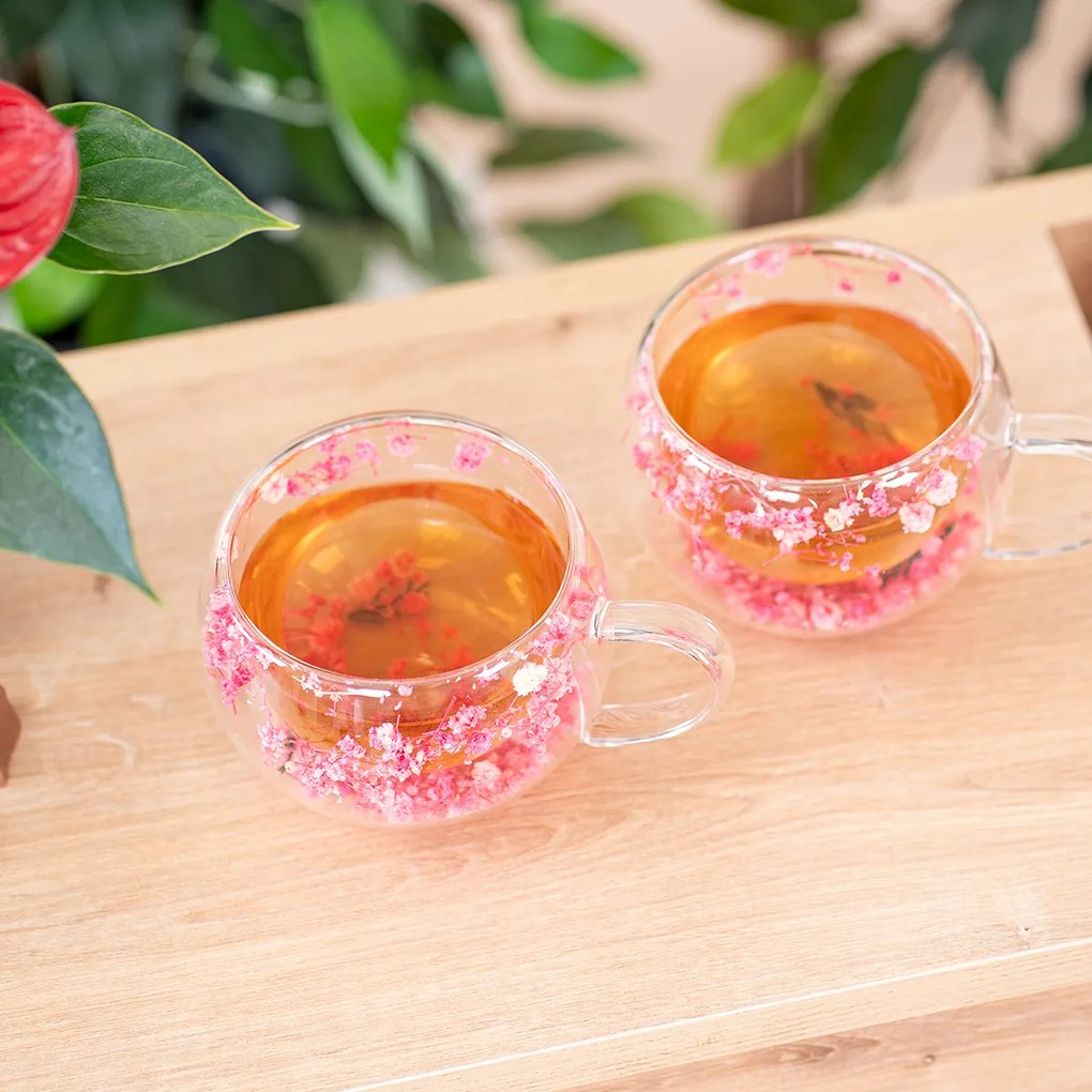 Pahare termo 4Home pentru cappuccino BlossomHot&Cool, 270 ml, 2 buc.
