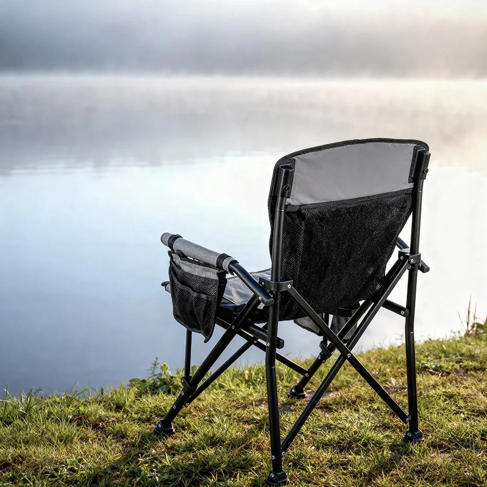 Leziter Premium fotoliu încălzit cu suport pentru pahare gri