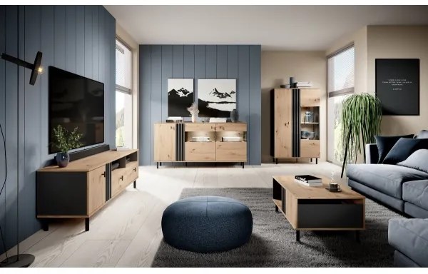 Dulap BADIA stejar/antracit