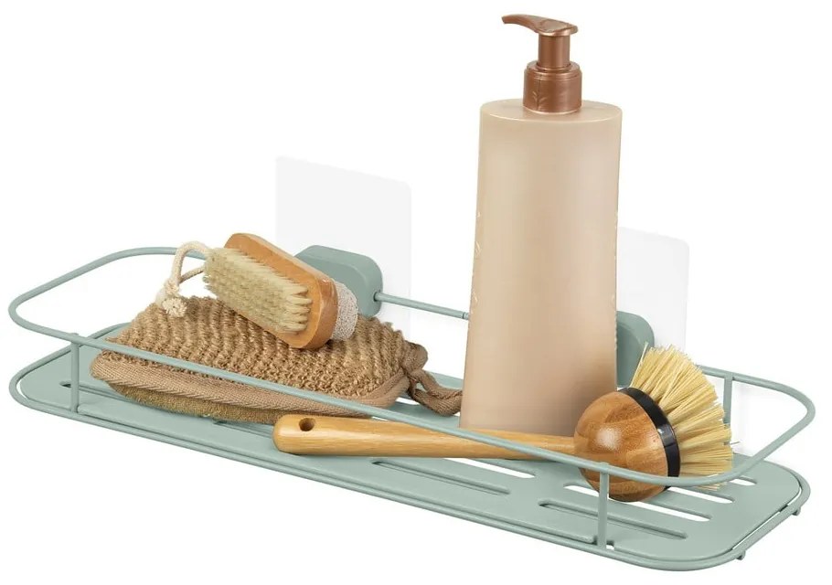 Raft pentru baie verde mentă autoadeziv din metal Grena – Compactor