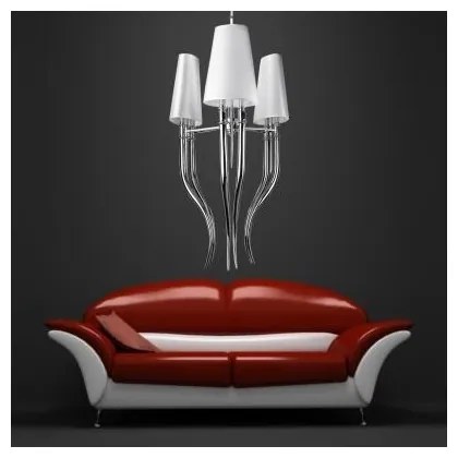 Azzardo AZ1232 - Lustră pe lanț DIABLO 6xE14/11W/230V alb