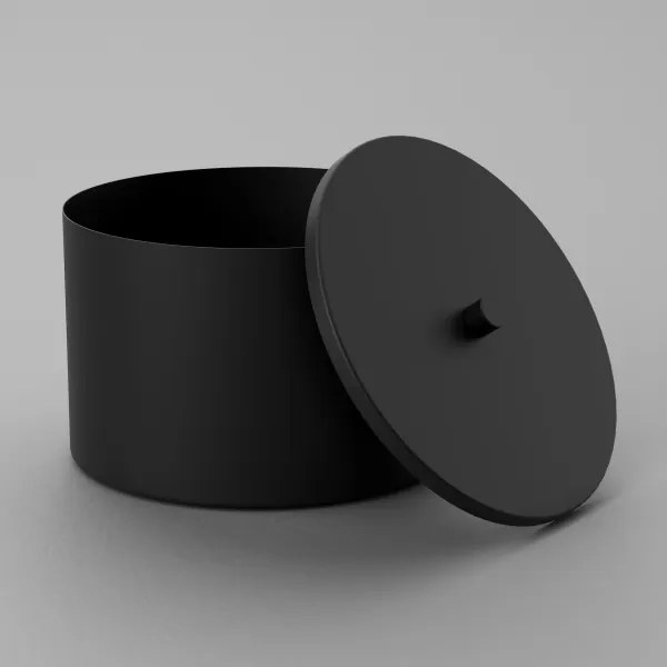 Cutie de metal pentru depozitare 12x17,5 cm negru