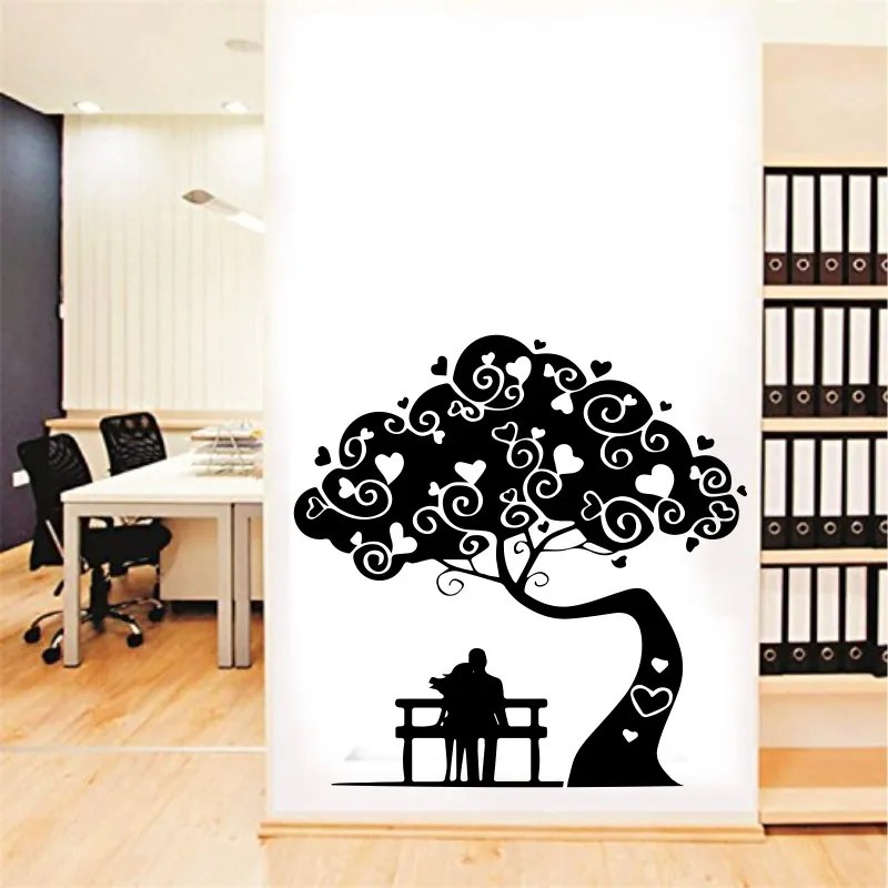 Sticker perete Love Tree Black