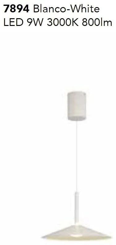 Lustra/Pendul LED reglabil CALICE alb 9W