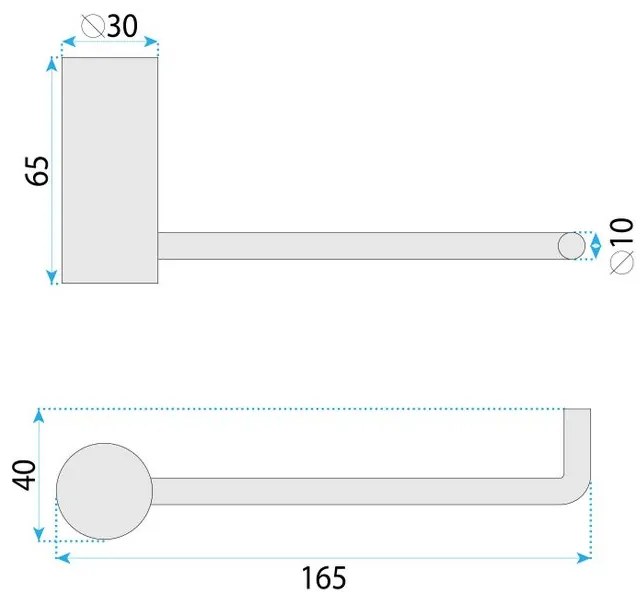 Cuier de baie 9711A Prism cupru periat