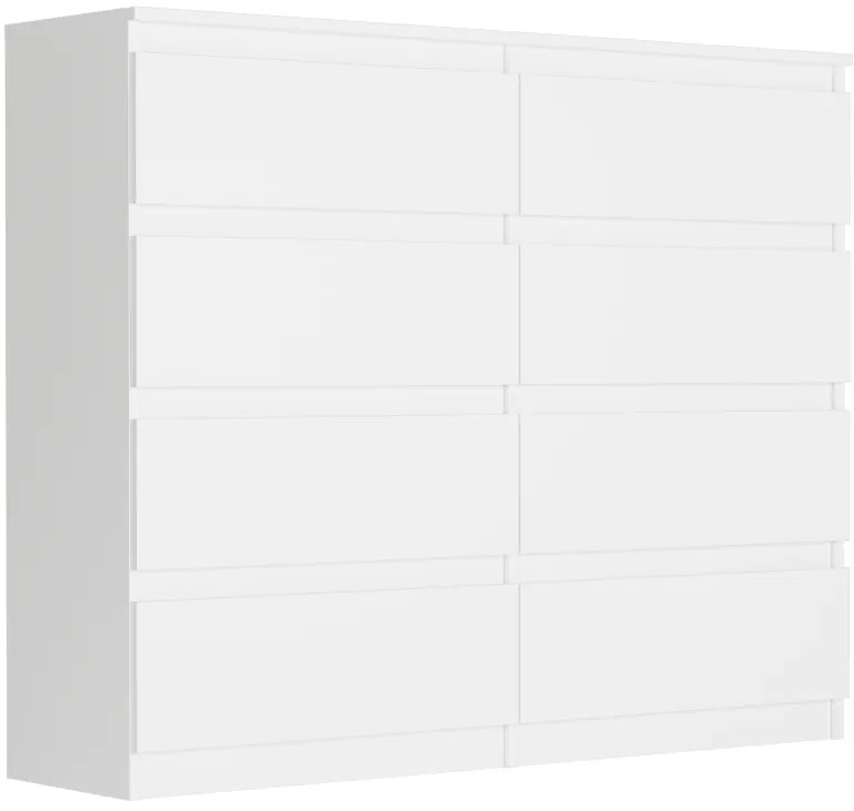 Comoda cu 8 sertare R-120-S8 - diferite variante de culoare antracit mix alb