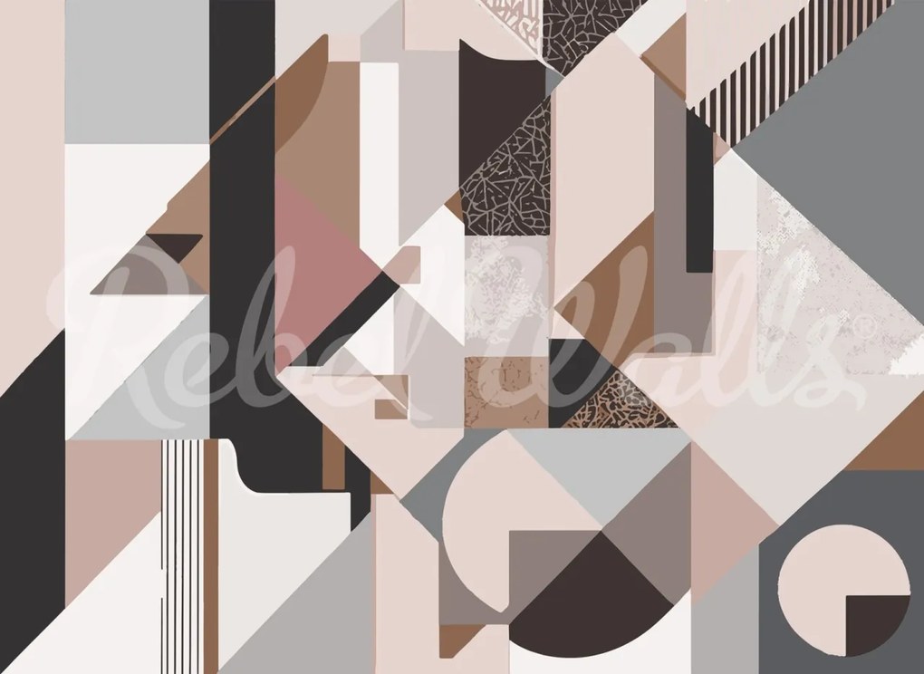 Fototapet, Retro Shapes, Pastel, Rebel Walls
