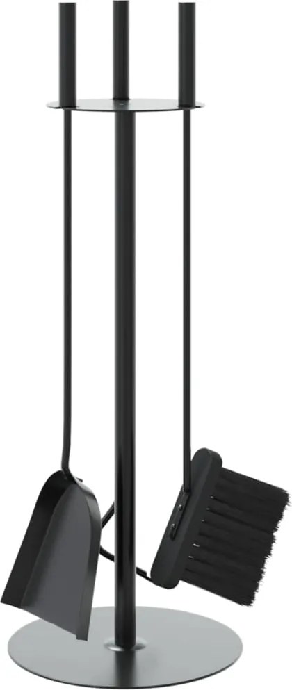 vidaXL Set scule pentru șemineu, 4 piese, 22x59 cm, oțel