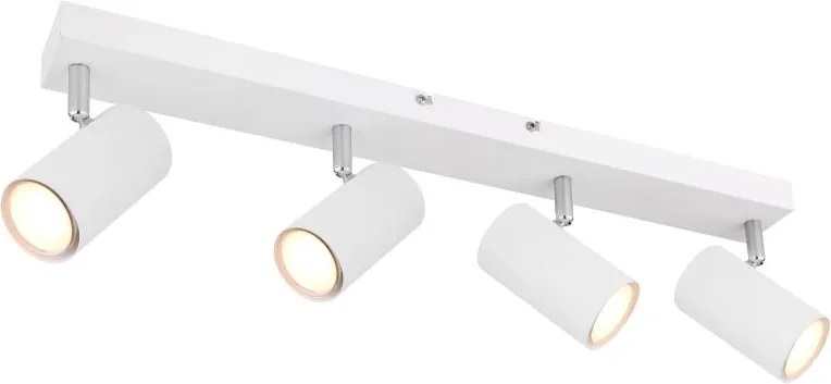 Plafoniera cu 4 spoturi directionabile design modern ROBBY alb
