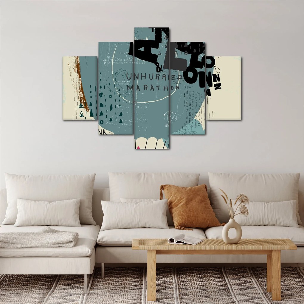 Tablou - Flying balon cu curcubeu (150x105 cm)
