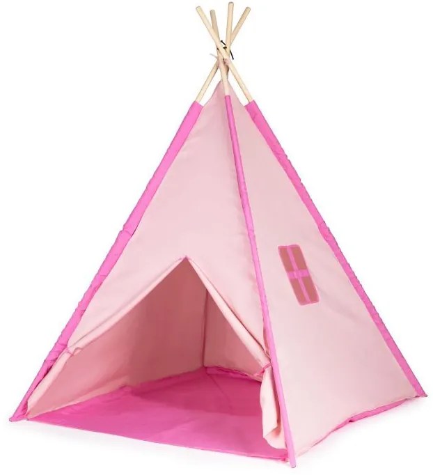 Cort Teepee, casă pentru copii roz 120 x 120 cm