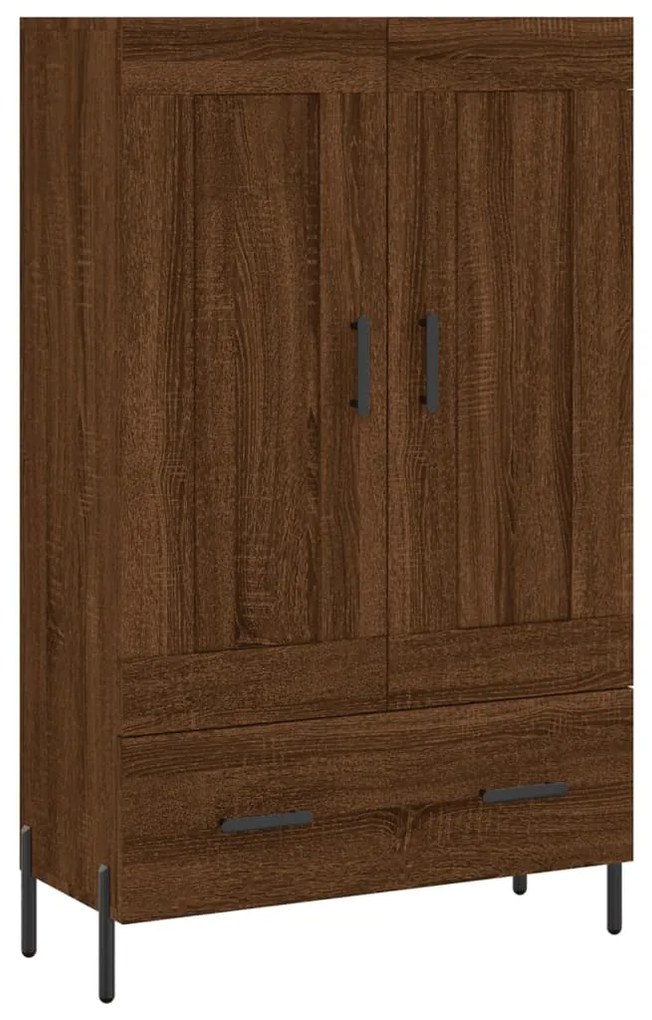 830339 vidaXL Dulap înalt, stejar maro, 69,5x31x115 cm, lemn prelucrat